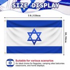 Israel Flag 3x5 Ft Outdoor  Il Flag Embroidered Star Heavy Duty Outside Israel