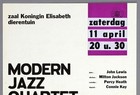 Modern Jazz Quartet     Rare Vintage Original Antwerp 1964 Jazz Concert Poster
