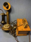 Restored W Dial Tone Dated 1919 Antique Brass Candlestick Western Electric Phone
