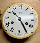 Schatz Brass Ship s Bell Clock With Key Roman Numeral Germany 7  Diameter