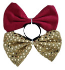 Set Of Mini Horse Decorations - Gold  Burgundy Mane  Tail  Flowers