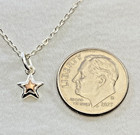 Kit Heath 18k Gold   Sterling Silver Kid s Tiny Star Necklace 14  Signed  Nwt