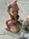 Holland Mold Ceramic Pixie Elf Pair Vintage Figurines