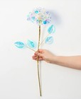 Set Of 3   6  X 24  Plastic Hydrangea Stems  Iridescent Clear