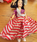 Lot Of 7 Vintage Hard Plastic Dolls 1950   s Fancy Dresses 7   8 