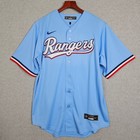 Nike Texas Rangers Adolis Garcia 53 Mlb Jersey Mens Medium Light Blue New