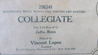 Ampico Piano Roll 206341-e Collegiate Fox Trot Key Of G  Jaffe-bonx 