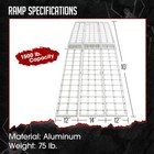 10  Black Widow Motorcycle Ramp  1 500 Lb Cap  Aluminum  Folding  For Truck   T