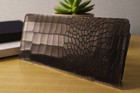 Unisex  Wallet purse clutch  Genuine Leather In Croc Pattern  Not Pu Leather