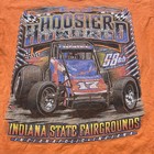 2011 Hoosier Hundred Sprint Car Racing T Shirt Xl Orange Double Sided