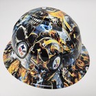 Full Brim Hard Hat Custom Hydro Dipped In Pittsburgh Steelers Skull Crusher New