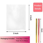 Morepack Cellophane Treat Bags 3x4 Inch  pack Of 200   Red yellow
