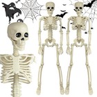 6 Pack 16 Inch Posable Skeleton Halloween Decorations Outdoor Indoor Yard Party