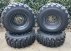 4-new 12-16 5 Sks-1 Skid Steer Tires rims New Holland  Case Gray -12x16 5 14ply