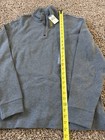 Polo Ralph Lauren Gray Cotton Half Zip Men   s Flesh Pony Pullover Size L Nwt