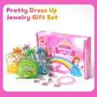 Princess Jewelry Set For Girls With Colorful Necklace Bracelets Rings Earring   
