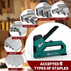 6-in-1 Staple Gun Heavy Duty With 4000pcs T50 jt21 t25 Staples   18ga Brad