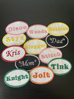 Custom Embroidered Iron On Name Tag 2x3 Inch Vintage Style