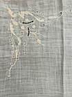 Vintage New Madeira  with Tag   11 5 Square Ivory Embroidered Wedding Day Hanky