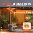 Propane Patio Heater 50000btu Tall Hammered W round Table Outdoor Bronze