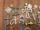 Vintage-now 30 Piece Cross Christian Catholic Medals Pendant Religious Lot  6