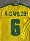 Roberto Carlos Brazil National Team Hand Autographed Nike  6 Jersey Beckett Coa