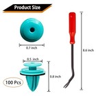 100pcs For Toyota Door Trim Panel 100pcs Door Panel Clips With Fastener Remover