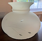 Vintage Frosted Glass Lamp Shade 7    Fitter -floral Etched Frosted Globe For Lamp