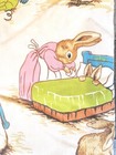 Vtg Nursery Cottagecore Quilt 68x47 Hand Tied Beatrix Potter Peter Rabbit 