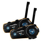 2x Fx8 Pro Motorcycle Helmet Bluetooth Intercom Headset 10 Riders Communication