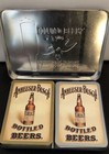 1988 Anheuser Busch Bottled Beers Playing Cards Tin Set    2 Decks    vintage
