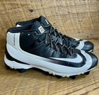 Nike Huarache Bsbl Baseball Cleats Kid s Youth Size 6y Black White Nike Fastflex