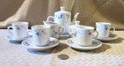 Nice Vintage 13-piece Miniature Porcelain Tea coffee Set - Blue   White Floral