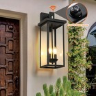 2 Pack 22  Outdoor Porch Wall Light Exterior Dusk To Dawn Sconce Glass Fixture