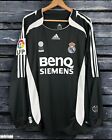 David Beckham Real Madrid 2006-07 Football Shirt Away Black Long Sleeve Jersey