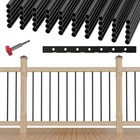 25 Pack 26  Aluminum Deck Balusters - Hollow Round Railing Spindles   Drill Bit