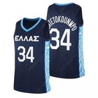Antetokounmpo 34 Team Greece Basketball Jersey Youth adult Blue White 2022