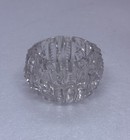 Vintage Solid Crystal Glass Votive Candle Holder Geometric Design Table Art 31