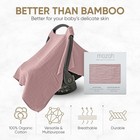 100  Organic Muslin Baby Car Seat Cover Muslin Carseat Canopy Baby Car Seat C   