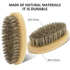 Beard Brush Beard Comb Set For Men  5 In 1 Facial Hair Grooming Kit With Natural