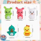 Foimas Easter Finger Puppets Toys 5pcs Bunny Chick Finger Puppet Toys For Kid