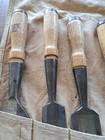 10 Vintage Wood Chisels Mixed Lot Stanley greenlee pexto Wood Handles See Photos