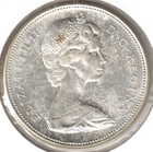 1967 Canadian Silver Uncirculated Qeii   Goose One Dollar Coin   2