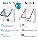 Cat Flap Door For Interior Exterior Weatherproof Pet Door 4 Way Locking Pet