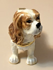 Jeweled Enamel Cavalier King Charles Spaniel Dog Hinged Trinket Box