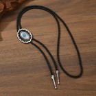 Utaly Bolo Tie For Men  Native American Oval Round Shape Western Cowboy Silver