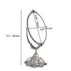 Small Vintage Makeup Mirror Floral Tabletop Oval Vanity With Stand Dressing Room