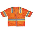 Reflective Safety Vest Class 3 Two Tone Hi Vis Surveyor Zipper Orange