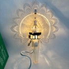 Vtg Christmas Merry Glo Round Spinner Halo Sputnik Tree Topper Read