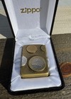 Zippo  coins Of The World   Brass Engraved Map On 1941 Replica  Coin Tour Rare
